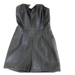 Faux Leather Romper!